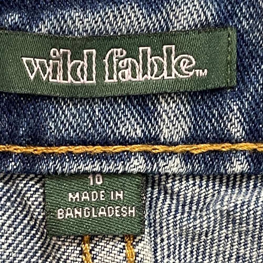 Wild Fable Light Blue Jean Shorts WOMENS SIZE 10. Super high rise cut off shorts - Picture 6 of 8